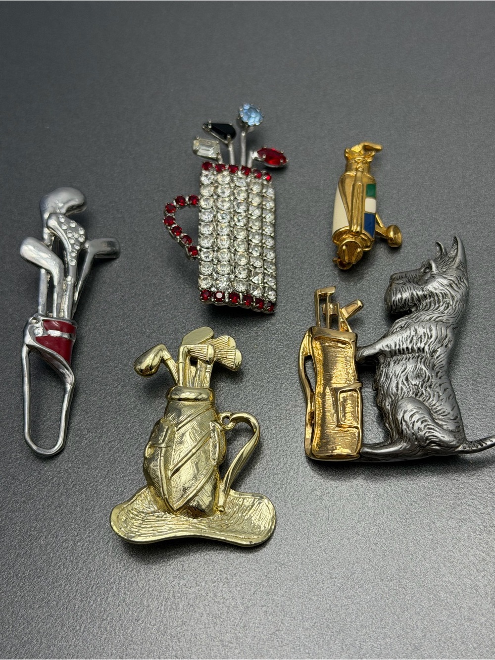 Vintage Golf Brooches